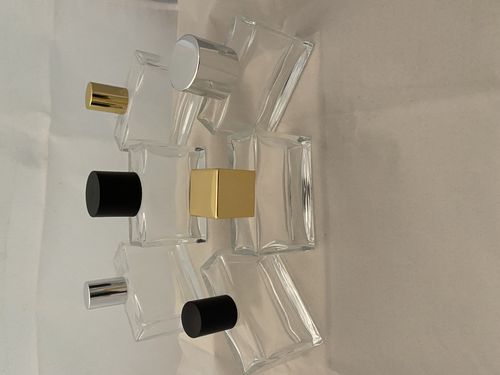 Perfume bottles, oblong with snap on spray