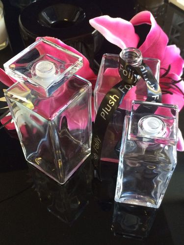 Perfume bottles, Glass 50ml Cube with glass stopper